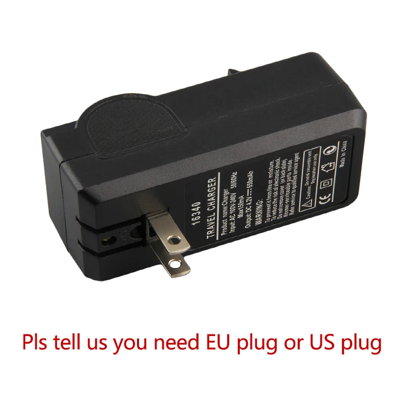 

16340 Battery 3.7V 2800mAh 16340 CR123A Rechargeable Batteries 3.7V CR123 for Laser Pen LED Flashlight 16340 Battria EU Charger