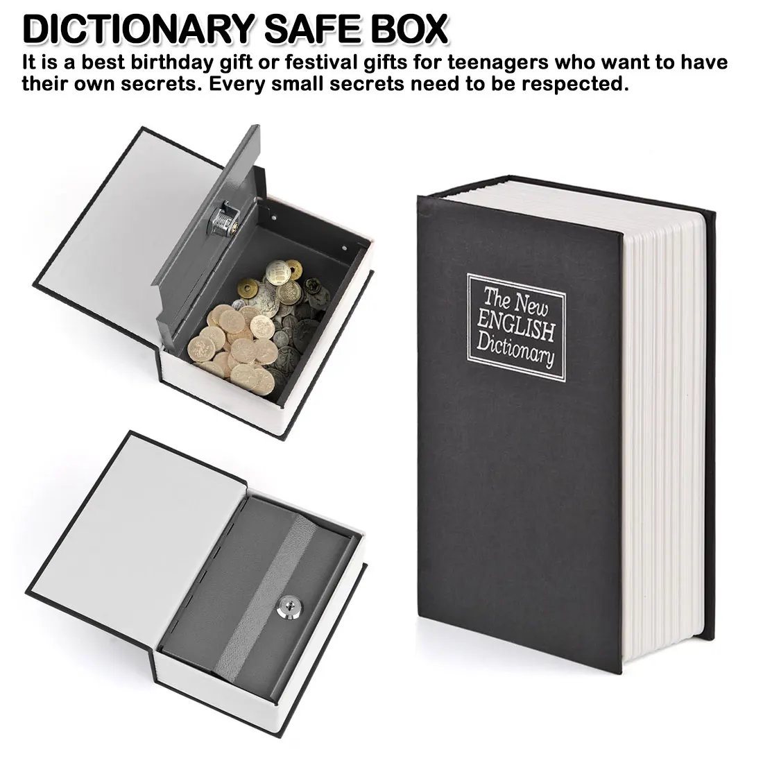 Креативный Мини Сейф для дома аксессуары безопасности словаря книга ключей