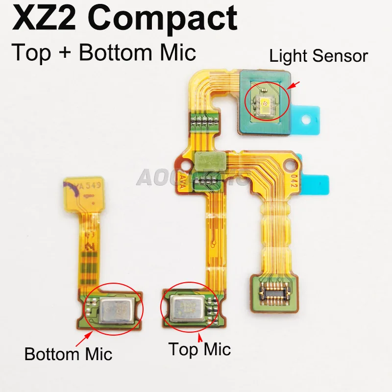 Aocarmo для SONY Xperia XZ2 Compact H8314 H8324 SO-05 световой датчик приближения XZ2C Mini верхний нижний