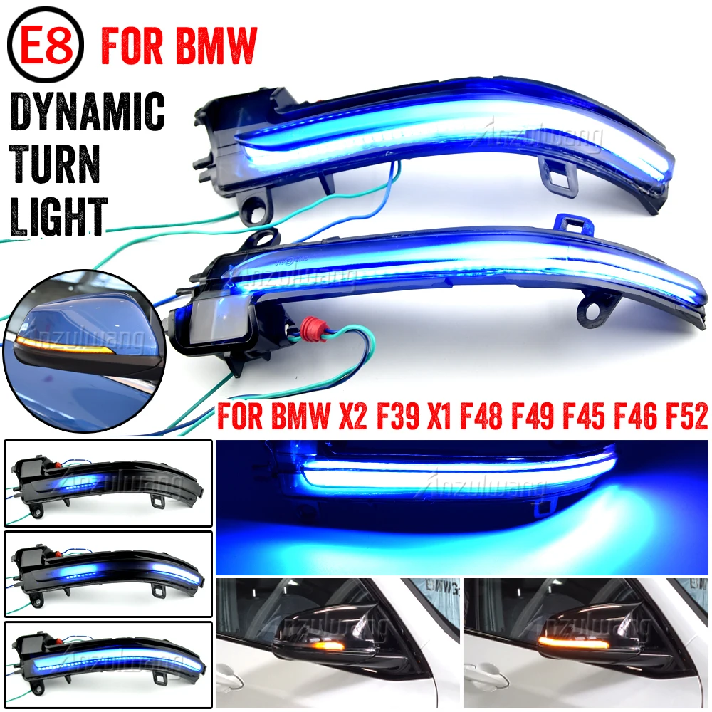 

Dynamic Blinker Turn Signal Light for BMW X2 X1 F48 F49 1/2 serie F45 F46 F52 2016-2018 Side Mirror Indicator LED Flashing Light