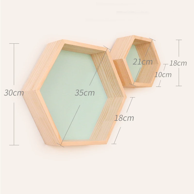 Green 2pcs Высококачественная деревянная полка из натурального дерева для детской комнаты, украшение для детской комнаты, деревянная полка для детской комнаты для мальчиков и девочек, Настенная декоративная полка - Color: Green 2pcs