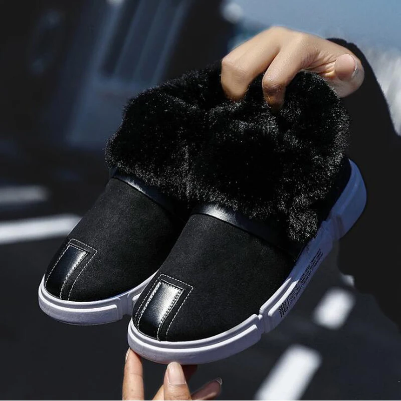 Модные зимние ботинки Новинка 2019 года теплая и грязная обувь из бархата для