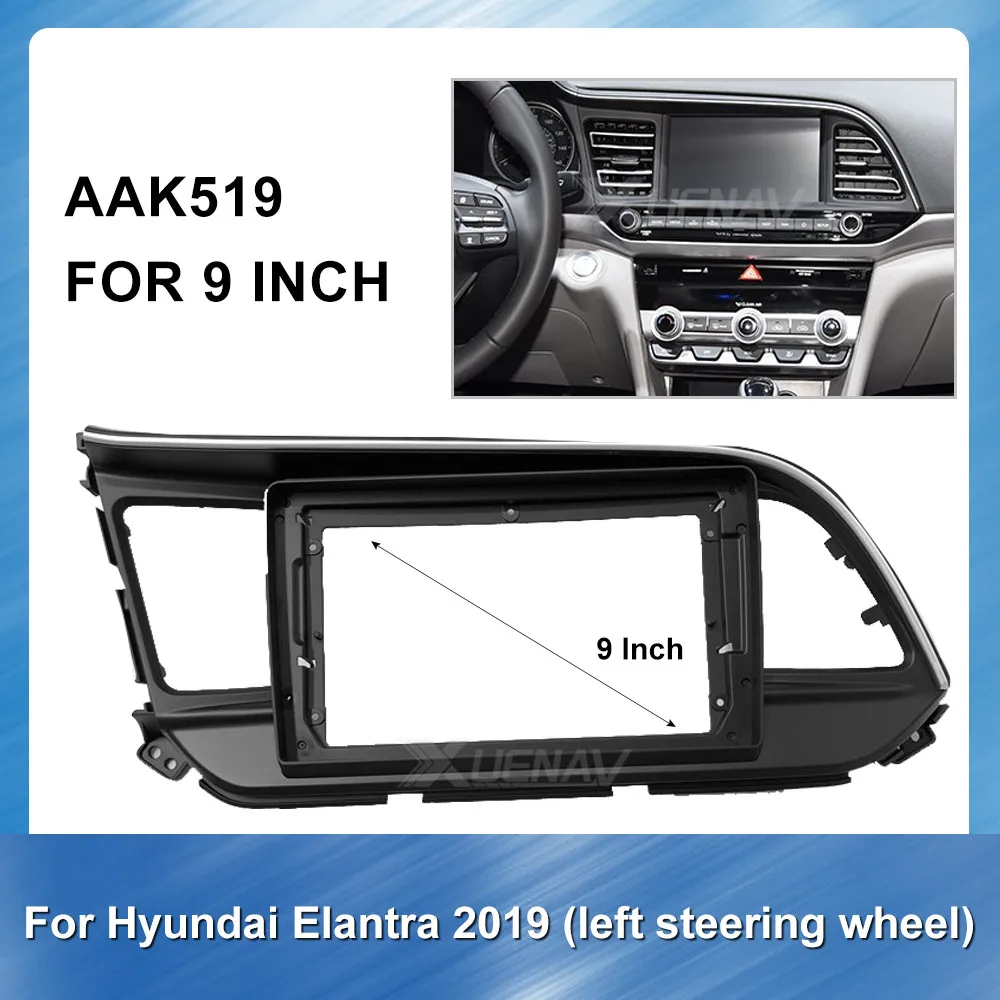 

Car Fascia Trim Kit For Hyundai Elantra 2019 (left) Car Dvd Fascias Audio Fitting Adaptor Facia Panel 2din Car Frame Dashboard