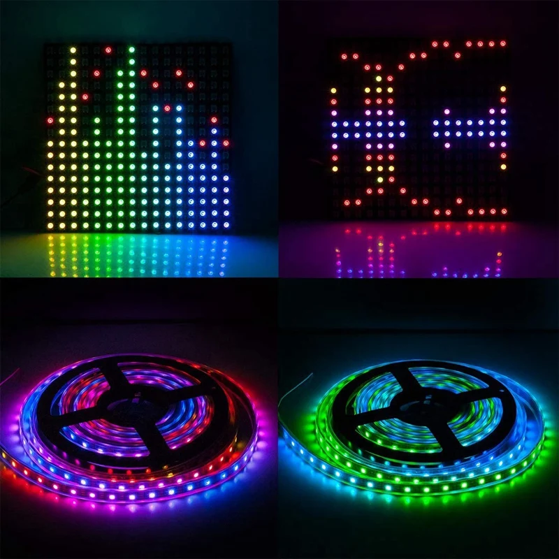 WS2812B WS2811 WS2813 1903 LED Strip/Panel Bluetooth Music Dream Color CSY08 Controller 13 Keys RF Remote 512 Pixels | Электроника