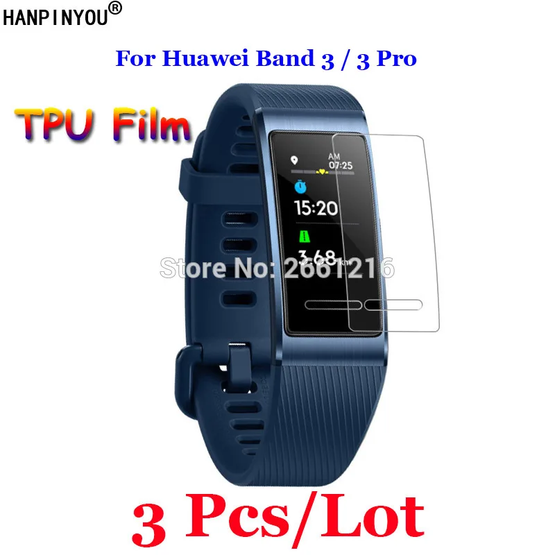 3 шт./партия для huawei Band 3 Pro Band 3 3pro Браслет Смарт-часы Полное покрытие пленка из мягкого ТПУ Взрывозащищенная защита экрана