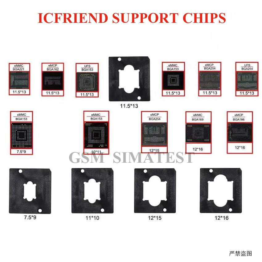 2021 оригинальный адаптер MOORC ICFREND eMMC 13 в 1 для Z3X легкий Jtag Plus UFI Riff Medusa Pro MiPi Box |