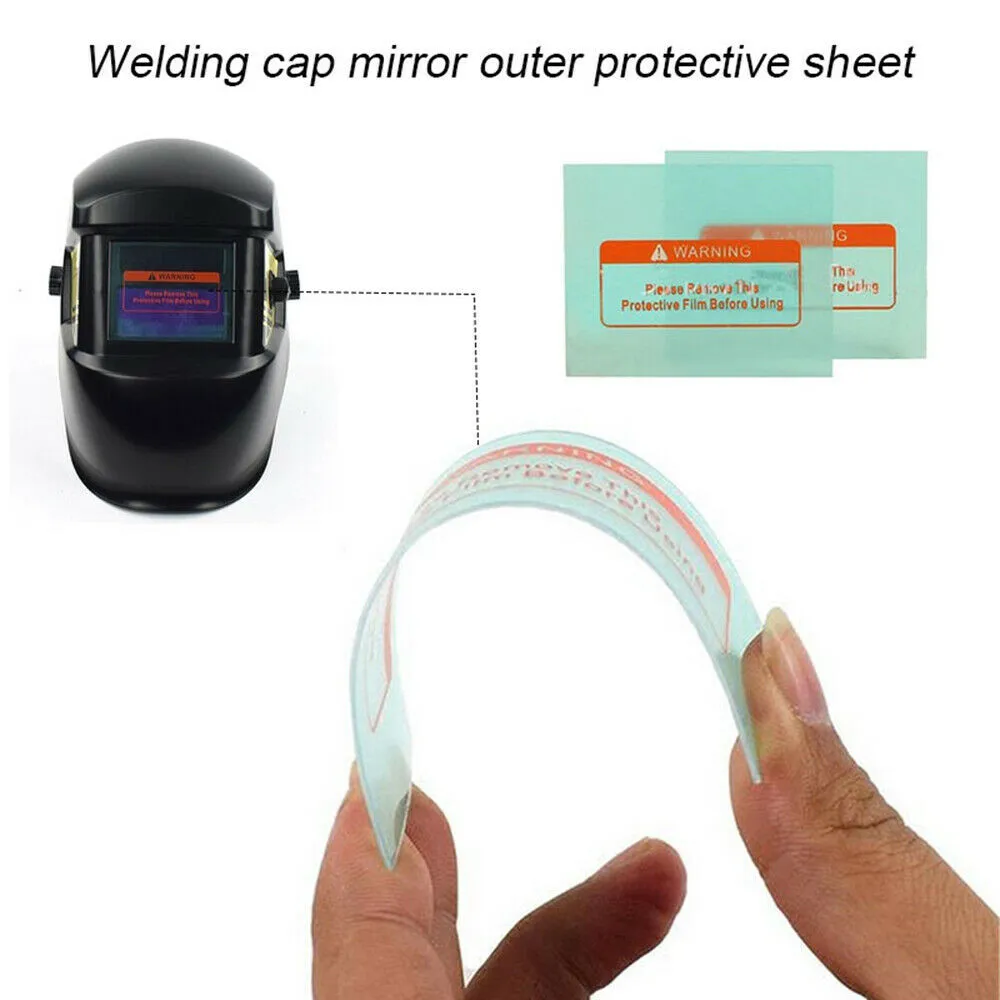 

10pcs Solar Welding Helmet Clear Lens Cover Protection Plate Replacable Welding Mask Lens Protective Board 3 Sizes