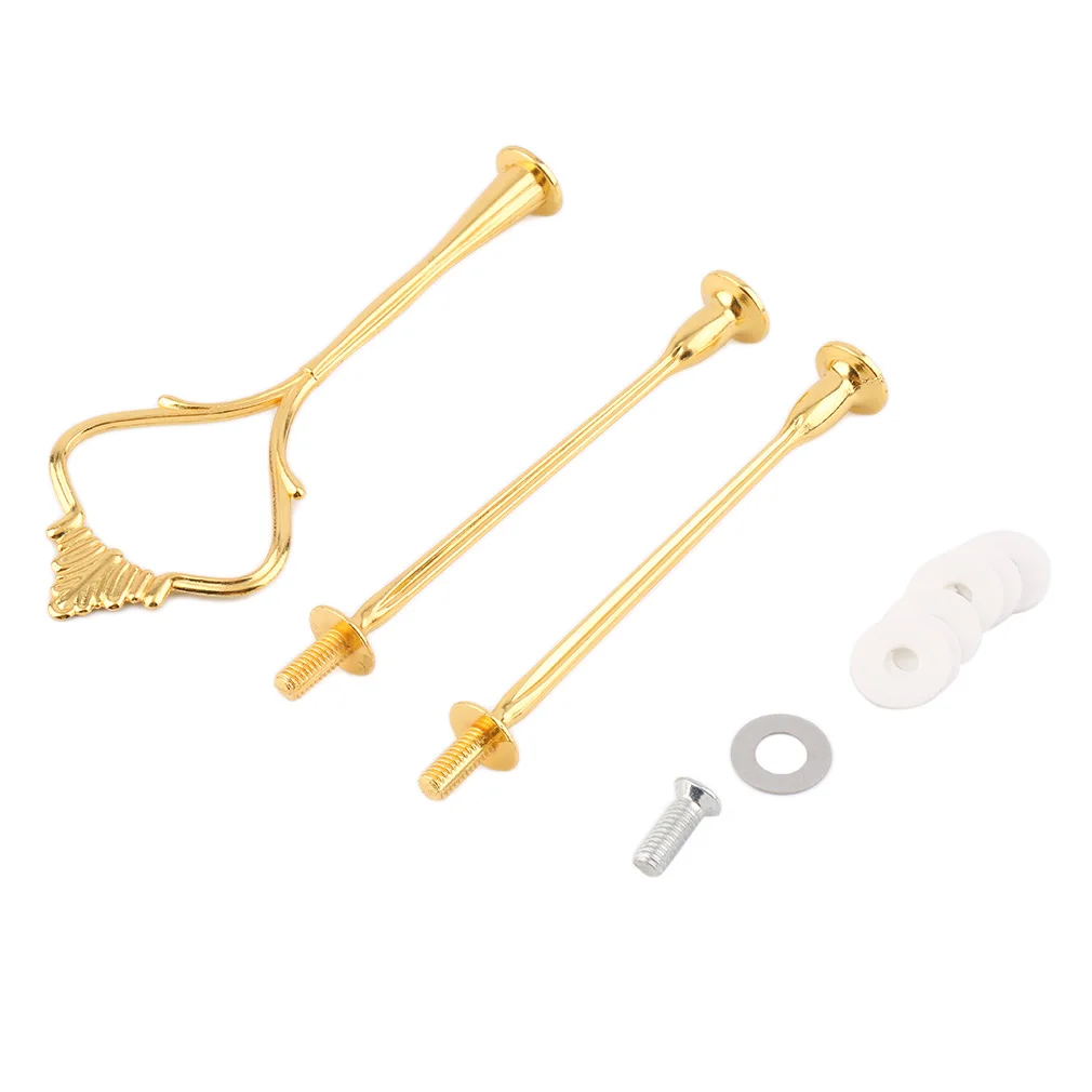 3 уровня жаростойкая подставка для торта ручка Корона металлическая Свадебная