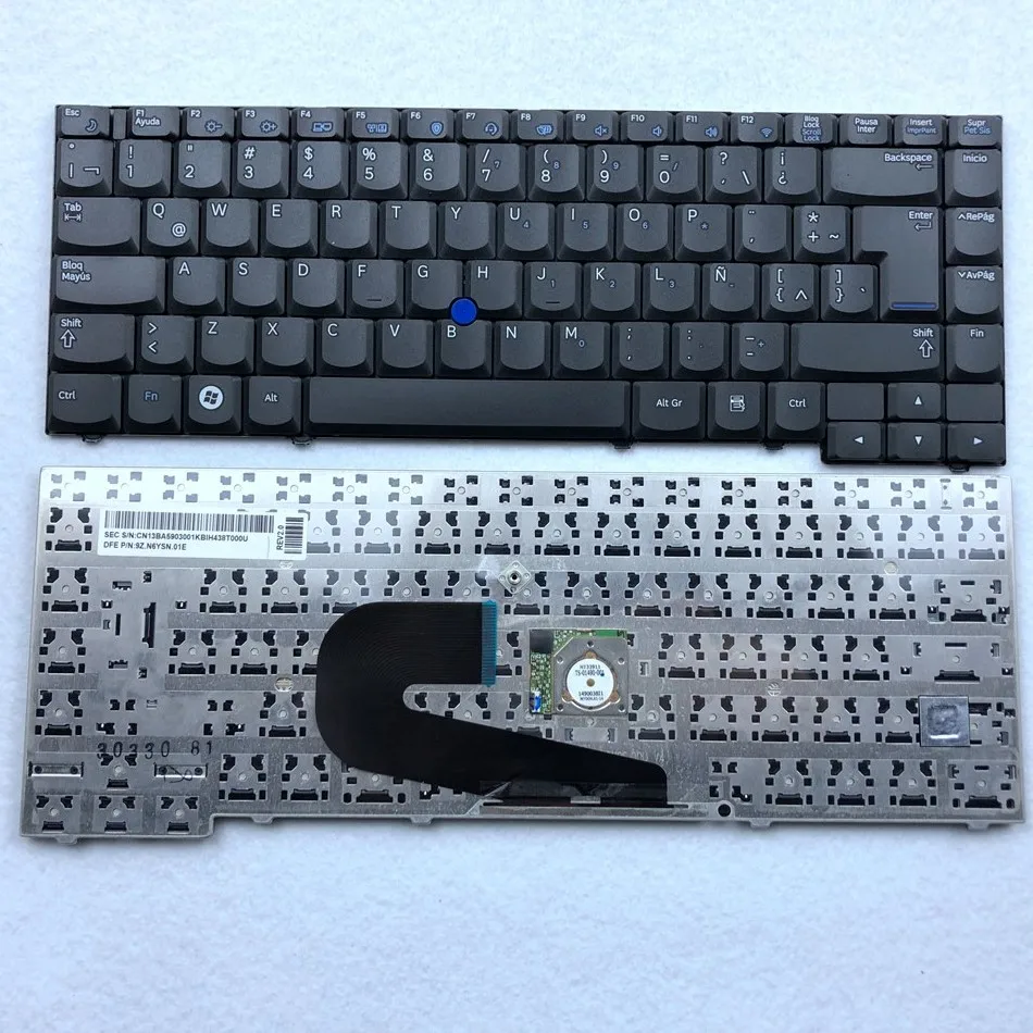 Латиноамериканская Клавиатура для ноутбука SAMSUNG Aegis 400B черная (с точечной