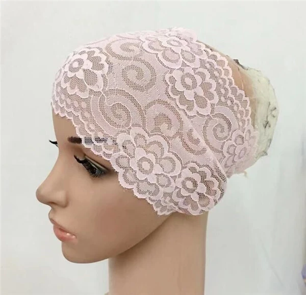 Женский мусульманский Элегантный Кружевной головной убор Цветочная Кружевная