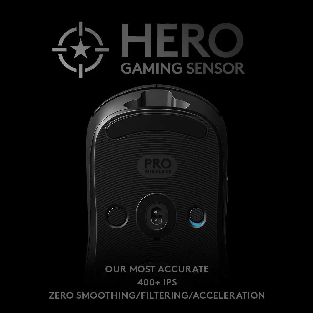 Беспроводная игровая мышь logitech G PRO, RGB, двойной режим с датчиком HERO 16K dpi, лазерная геймерская мышь LIGHTSPEED, Совместимость с POWERPLAY