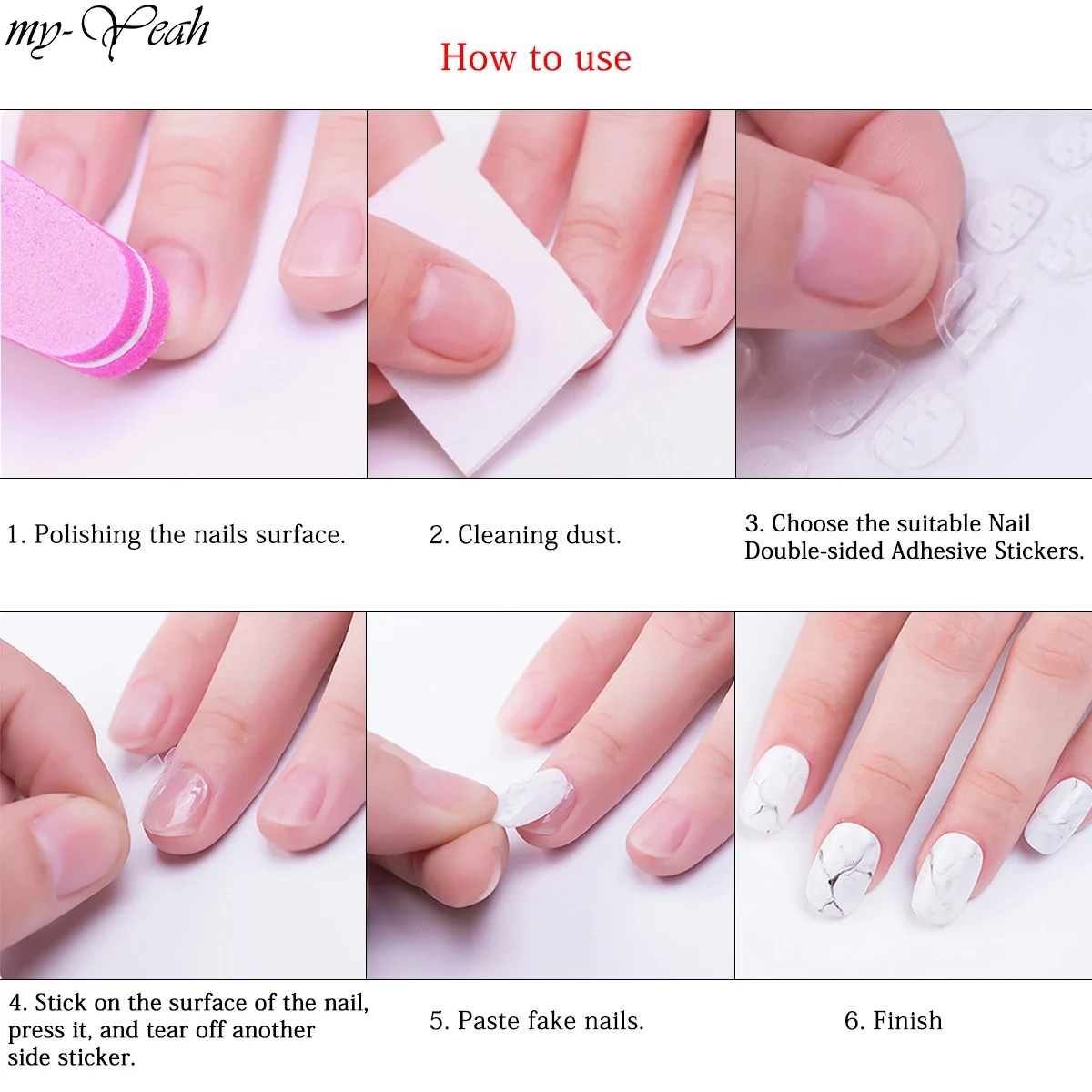 1/5 листов для дизайна ногтей прозрачные накладные ногти клейкая лента гибкий