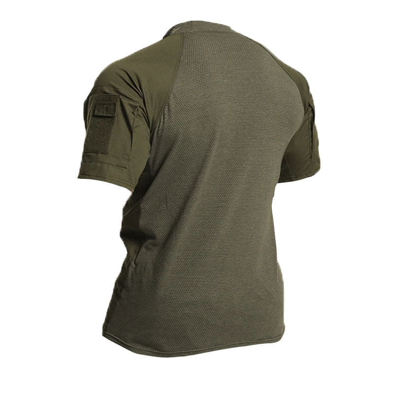 Мужская тактическая футболка с короткими рукавами летняя хлопковая в стиле