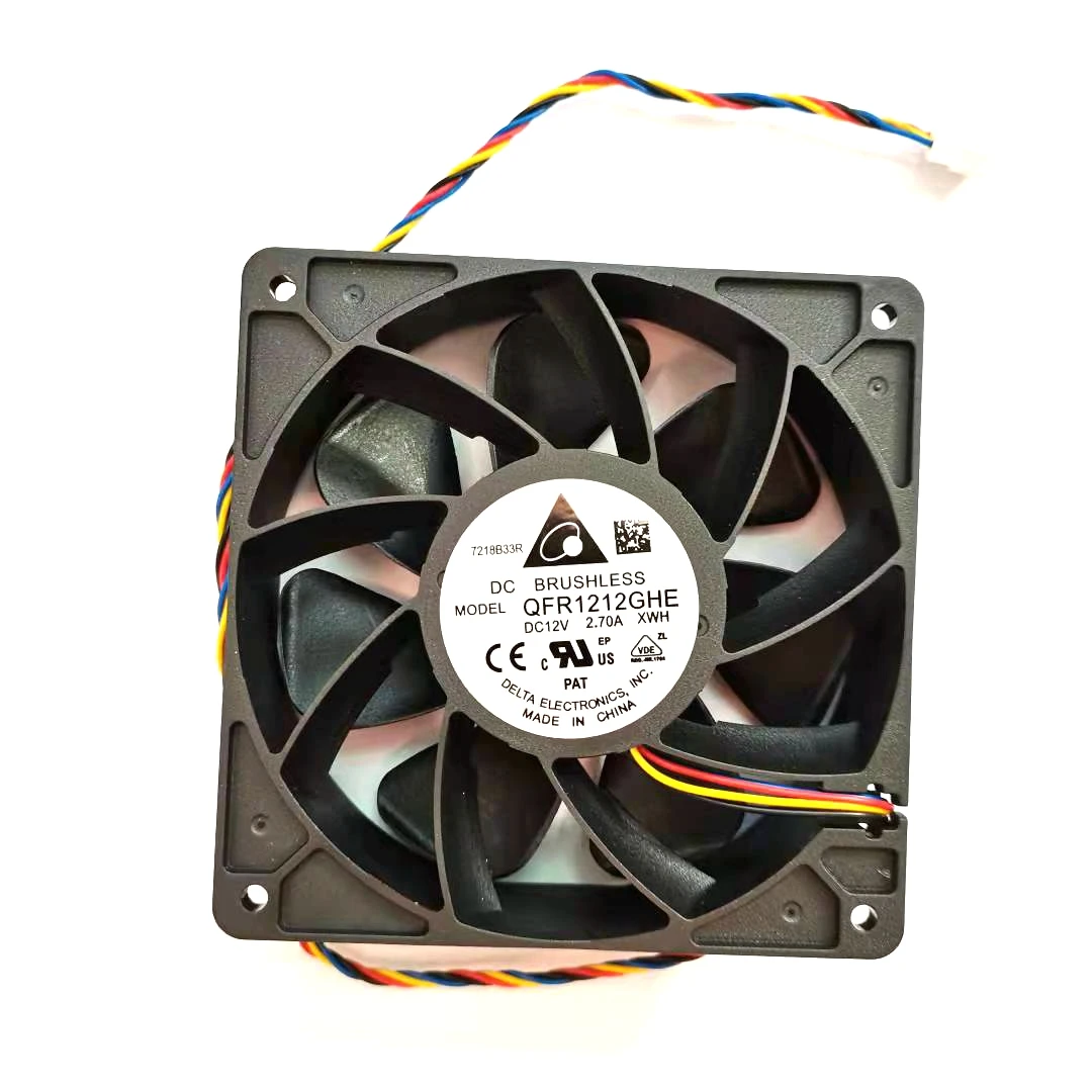 new 6000rpm qfr1212ghe 12012038mm 4wire 12v 2 7a for s15 s9 l3 t9 d5 z9mini s11 m3 e9 e10 a8 a9 841 for bitcoin miner free global shipping