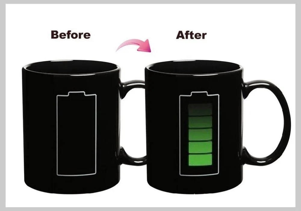 Удивительная керамическая чашка меняющая цвет кружка ручка температуру