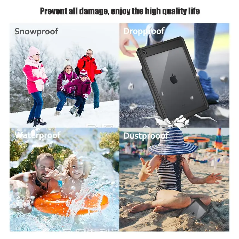 Водонепроницаемый чехол для iPad 7 10,2 модель ТПУ мягкий подводный чехол для iPad 10,2 чехол 360 градусов Водонепроницаемый Чехол