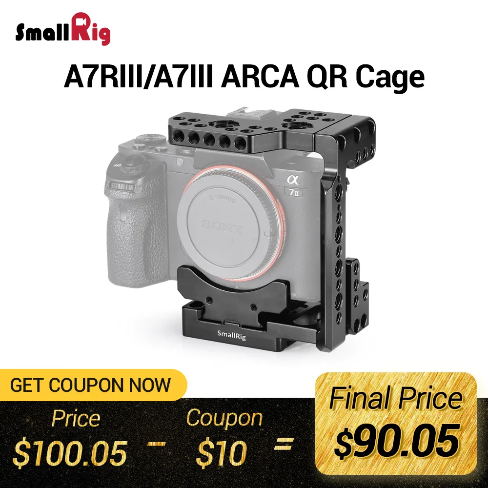 SmallRig Quick Release DSLR камера клетка с Arca Стиль Quick Plate Половина Клетка для sony A7R III/A7 III/A7 II/A7R II/A7S II 2238