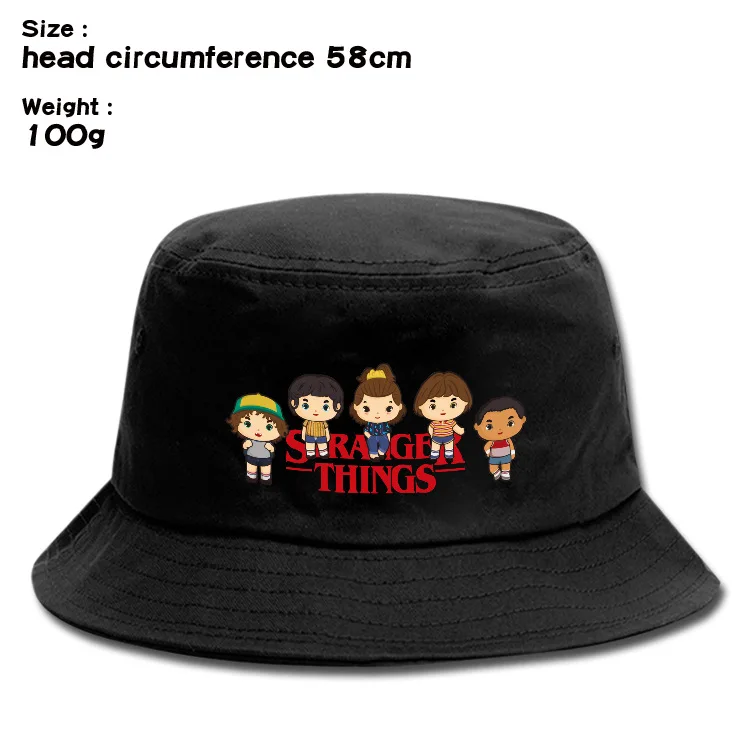 

Anime Stranger Things Bucket Hat Summer Panama Bucket Cap Fashion Women Men Teenager Hip Hop Harajuku Fisherman Hat