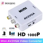 Мини-видеоконвертер 1080P RCA AV на VGA, видеопреобразователь с 3,5 мм аудио AV2VGA  CVBS + преобразователь Аудио в HDTV ПК