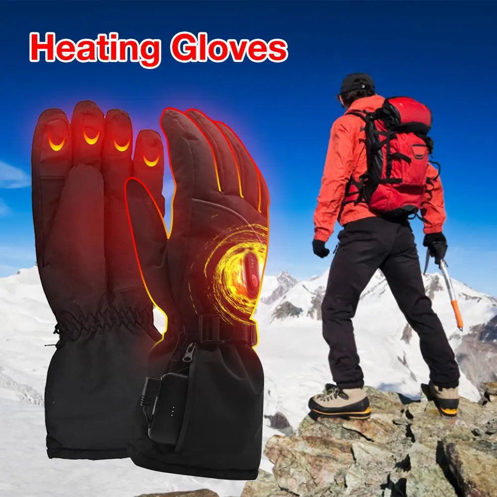 

Winter Heating Gloves USB Charging Touch Screen Multifunction Waterproof Warm Electric Heated Gloves Outdoor Gloves Ski Gloves