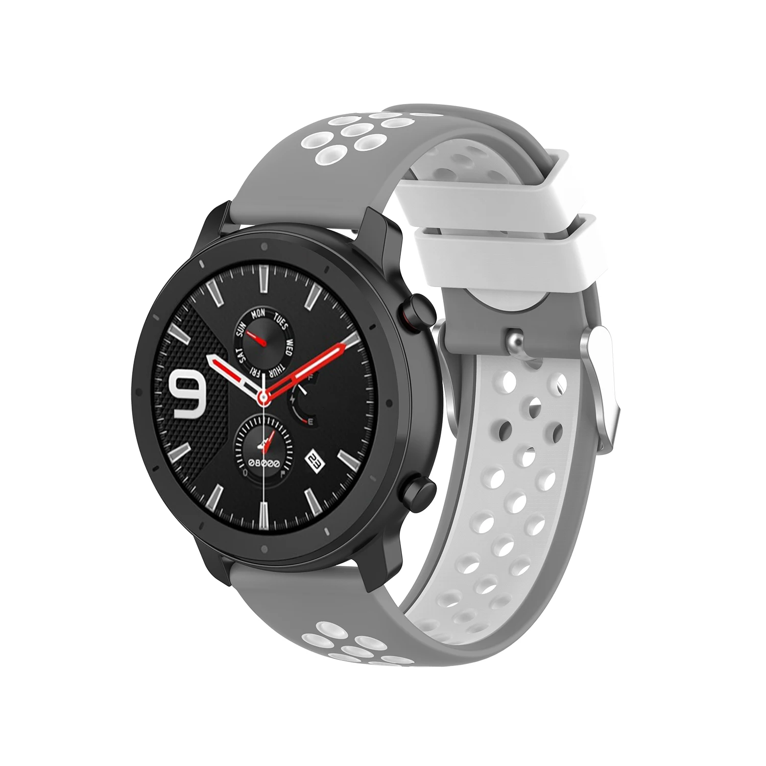 Цветной силиконовый ремешок для часов AKBNSTED 20 мм 22 мм для Xiaomi Huami Amazfit Bip Youth/GTR 42 мм 47 мм для huawei Watch GT/Magic