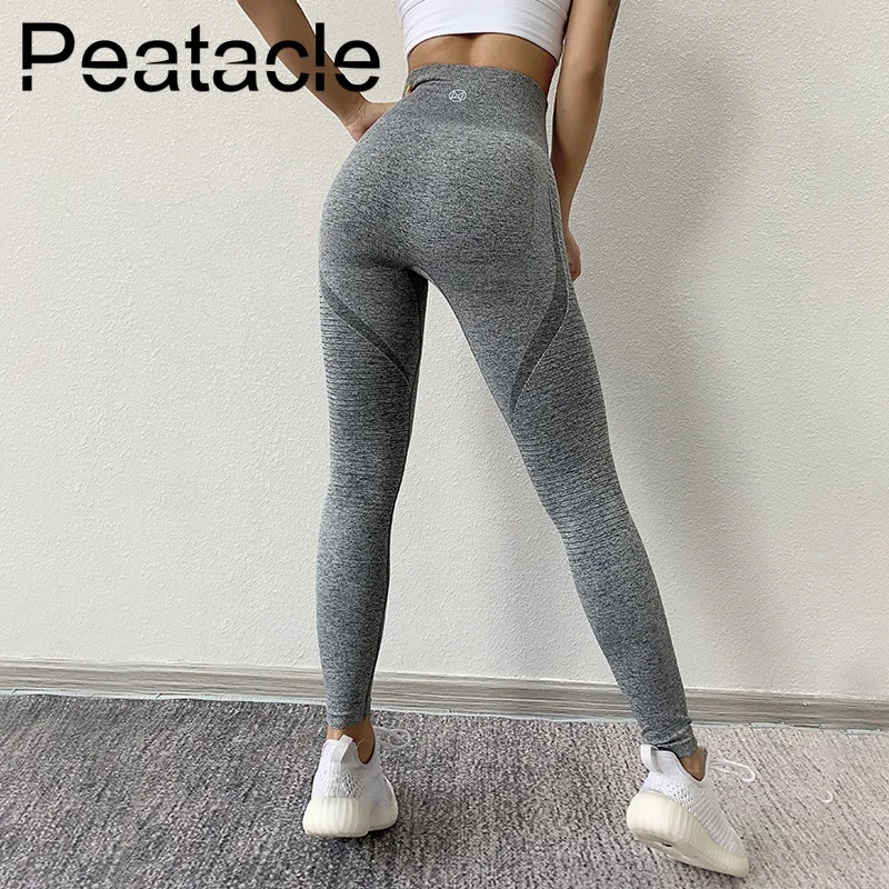 Peatacle, леггинсы для фитнеса, спортивные штаны для йоги, женские желтые колготки, женские спортивные штаны для спортзала, Акула, пуш-ап, резинка на попе
