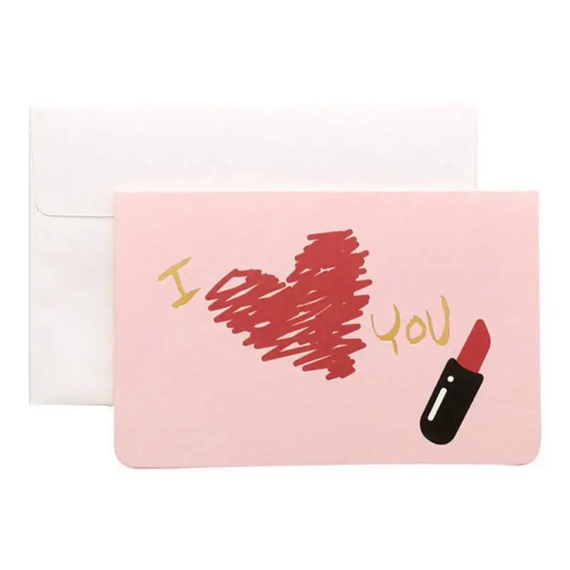 Открытка с надписью love heart винтажная открытка blession конверты thank you складная
