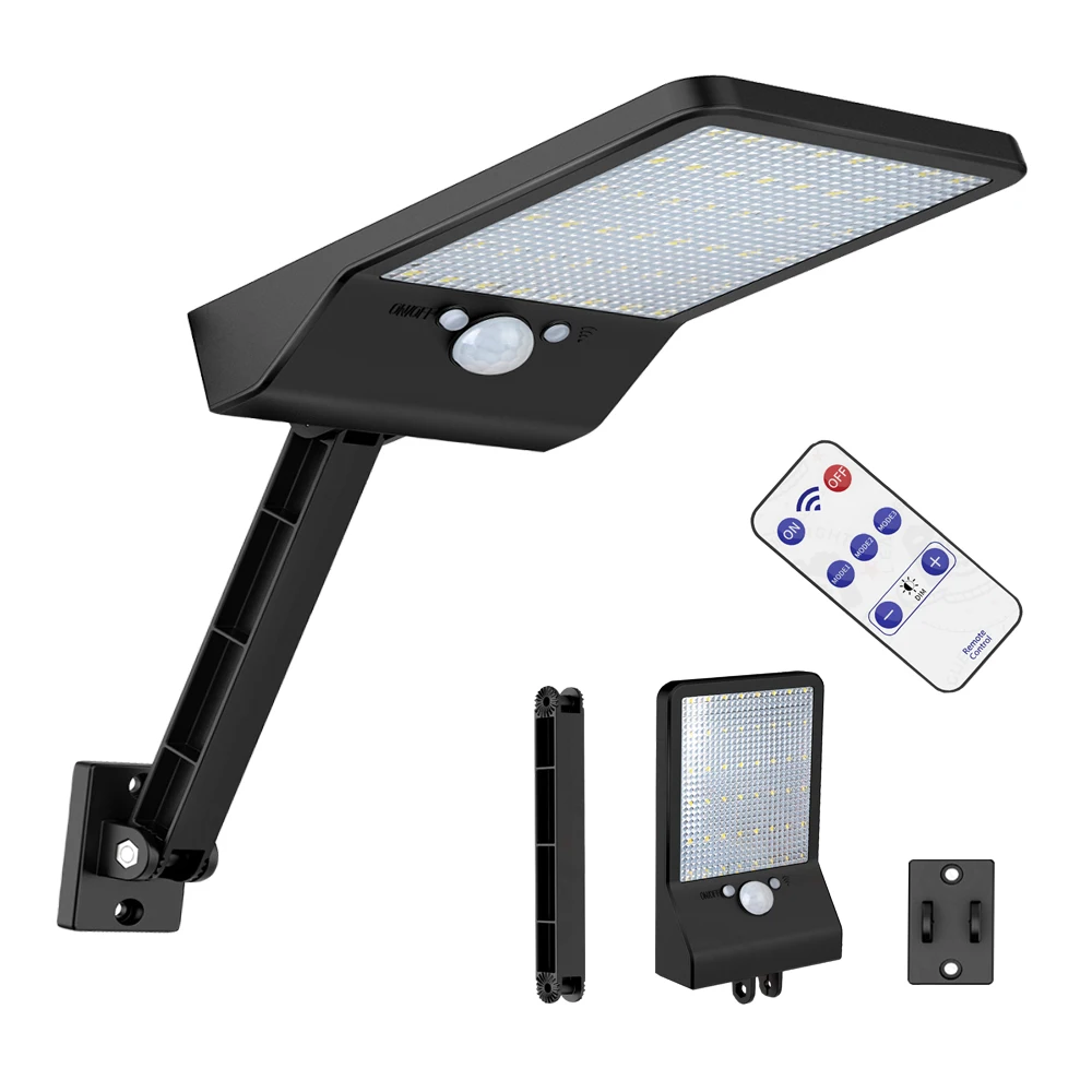 

Upgraded 48 Led Solar Lamp With Three Modes 900 lumen Remote Control Waterproof Light