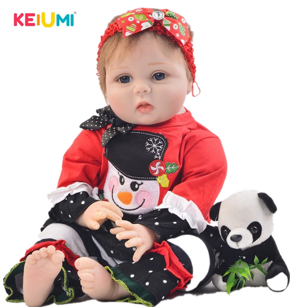Реалистичная кукла реборн KEIUMI 55 см младенец с тканевым телом оригинальные
