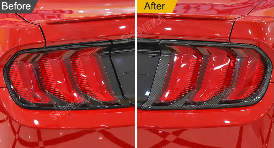 Колпаки для лампы SHINEKA для Ford Mustang,, АБС-пластик, автомобильные задние фары, декоративные задние фары, аксессуары для Ford Mustang