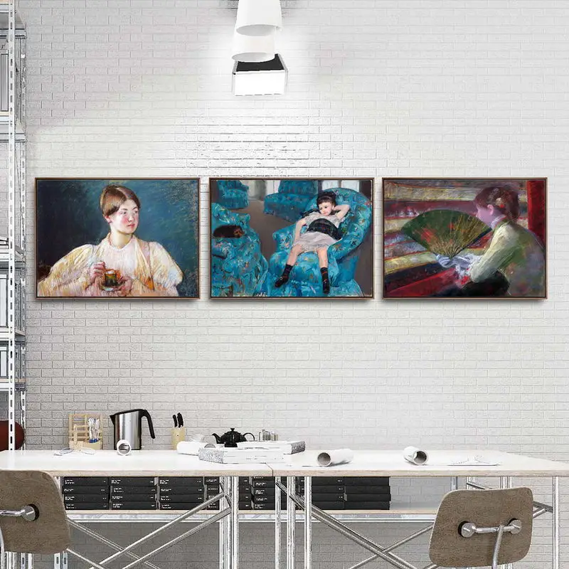 

Home Decoration Art Wall Pictures Fro Living Room Poster Print Canvas Paintings American Mary Cassatt Girl