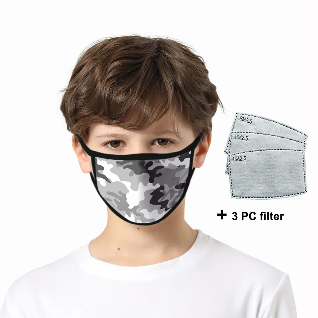 Маска Защитная детская камуфляжная с фильтром 1 шт. + 3 шт.| |
