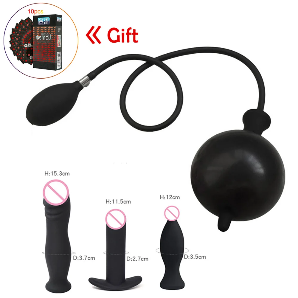 Очень большая надувная Анальная пробка огромный большой анальный фаллоимитатор