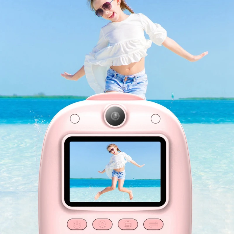 

HOT-2600W Kids Instant Camera Dual Lens with 2 Inch LED Sn Fill Light Video Children Outdoor Gift DIY Sticker Photo