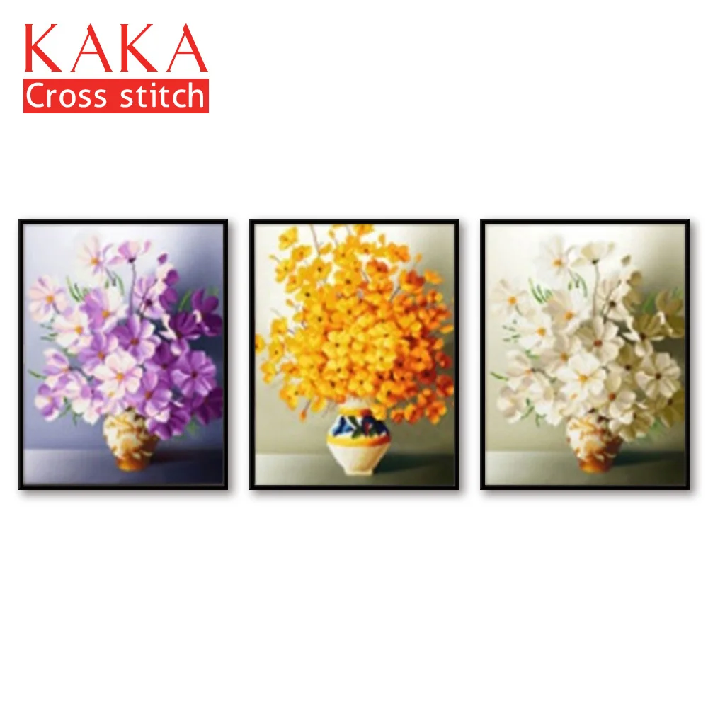 

Наборы для вышивки крестиком, наборы для вышивки с напечатанным рисунком, 11ct-холст для домашнего декора, картина с цветами CKF0084