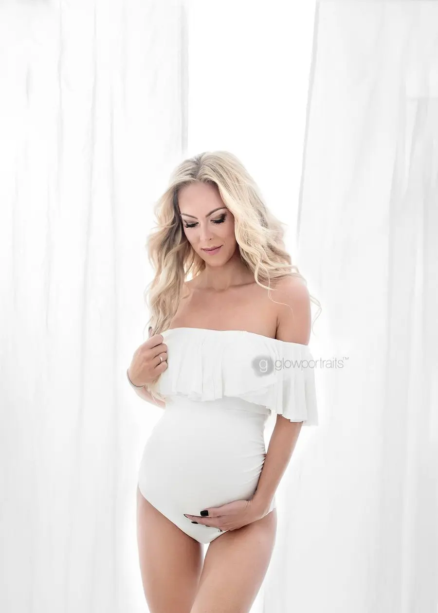 Новое поступление хлопковое нижнее Белье для беременных женщин фотосъемка комбинезон белый тонкий женский для беременных оборки облегающий Костюм фотография