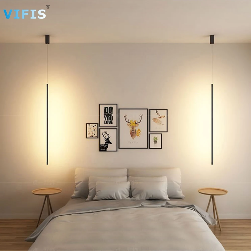 Nordic Светодиодные ленты подвесной светильник для Спальня Крытый ТВ настенная