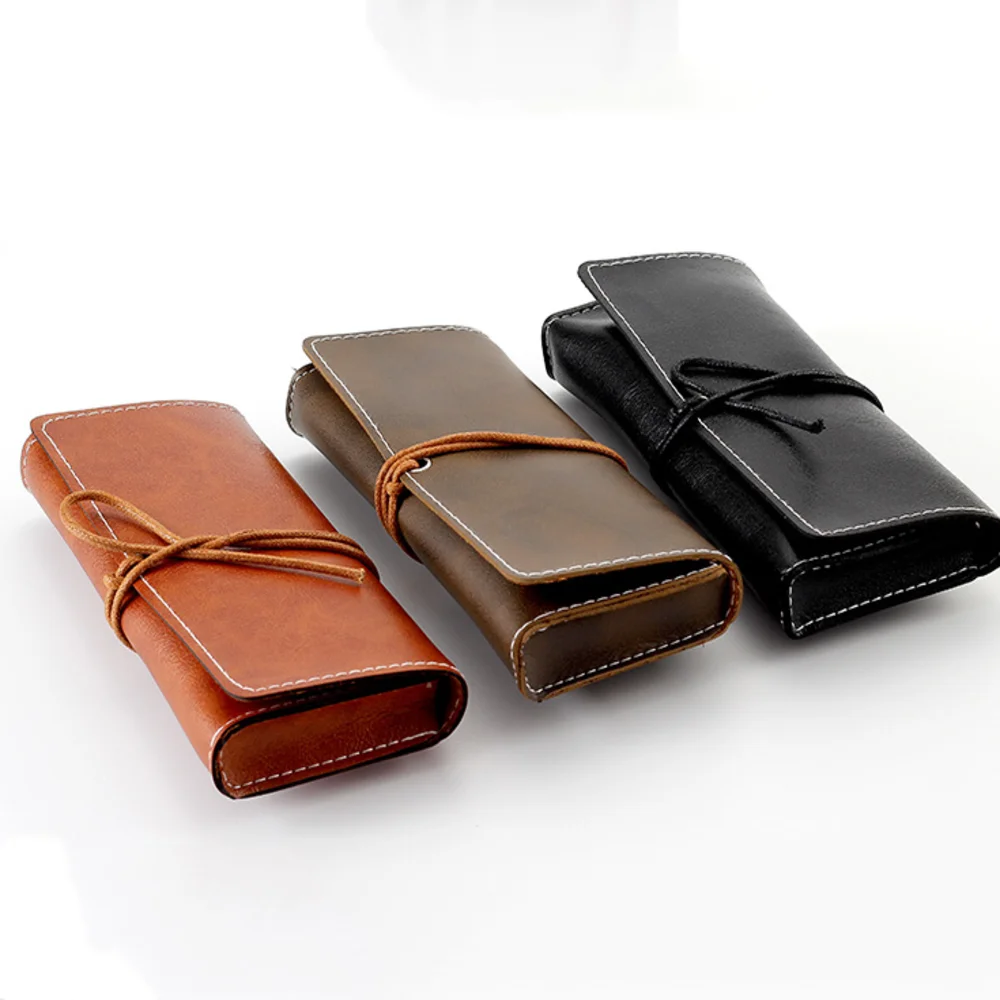 Новый модный портативный Чехол для очков мужчин и женщин из искусственной кожи с