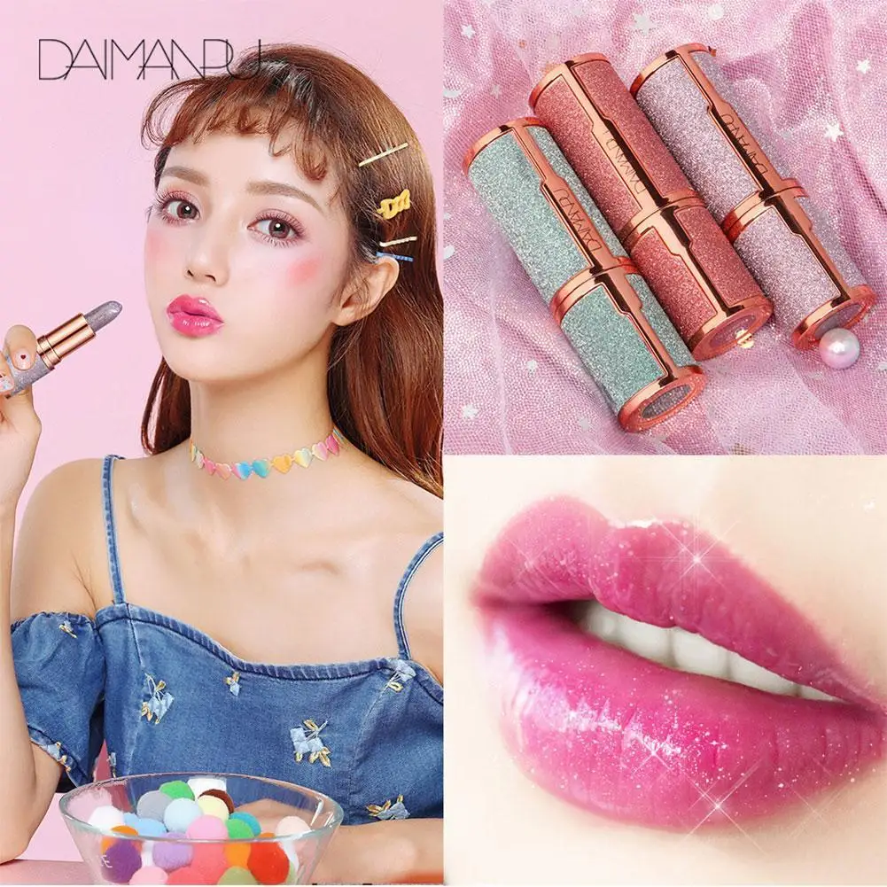 

Starry Jelly Lipstick Nourishing Glitter Star Lipstick Moisturizer Waterproof Makeup Lipstick Cosmetic Tubes Long Lasting V6F5