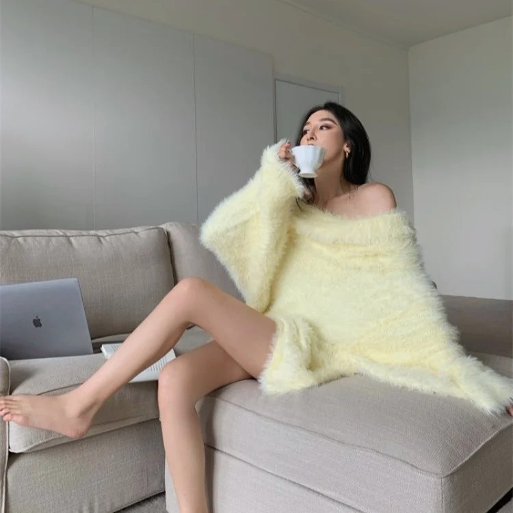 

Свитер с кисточками, осень 2021, новый дизайн, ощущение свободного покроя, желтый свитер, топ X1020