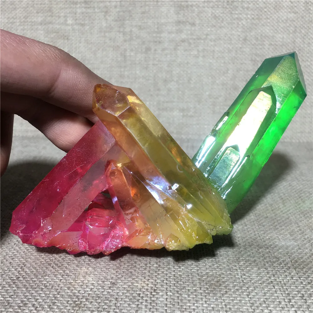 

Aura Natural Crystals Cluster Quartz Gift Chakra Treatment Raw Ore Mineral Gemstones Home Decoration Reiki Healing Specimens