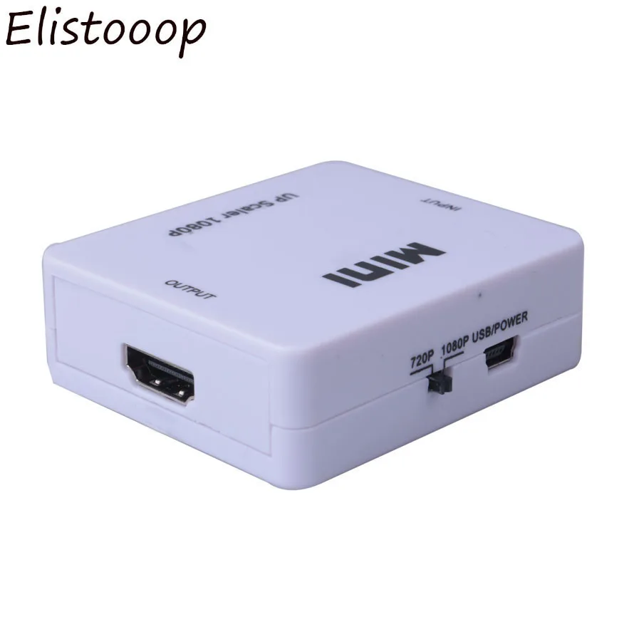 Мини RCA AV CVBS к HDMI-совместимый преобразователь видеоадаптер для HD ТВ ПК DVD Xbox