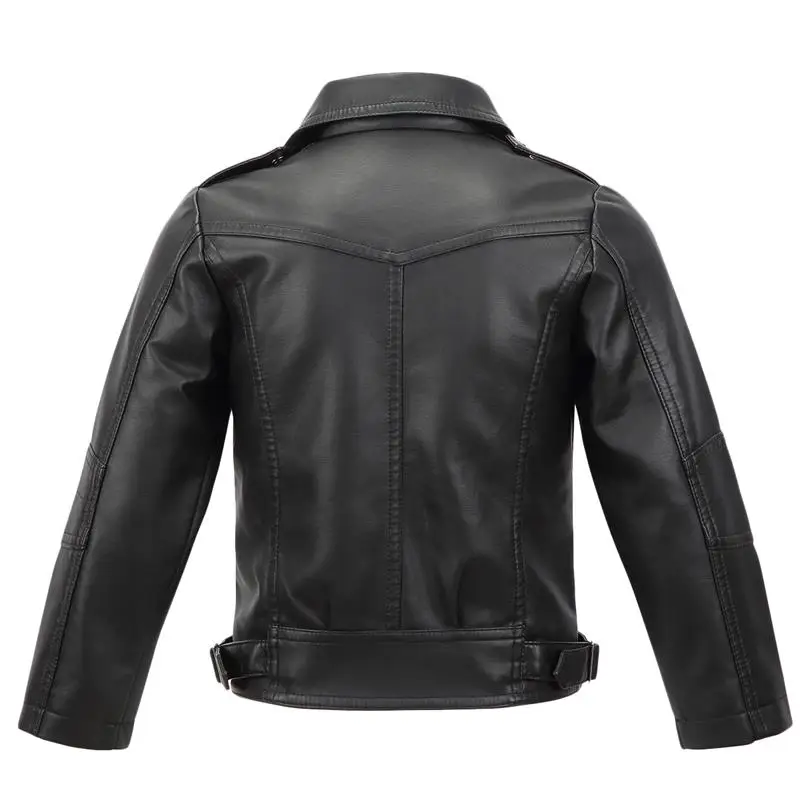 Детская куртка из искусственной кожи Famuka весенне осенняя однотонная