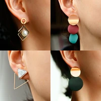 xp vintage acrylic statement drop earrings for women 2020 fashion jewelry korean pearl geometric gold hanging dangle earring