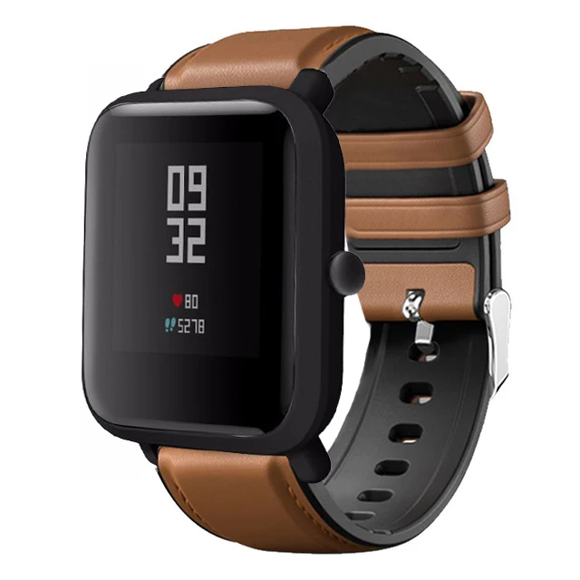 Ремешок для часов Amazfit Bip силиконовый браслет из натуральной кожи смарт-часов GTS |