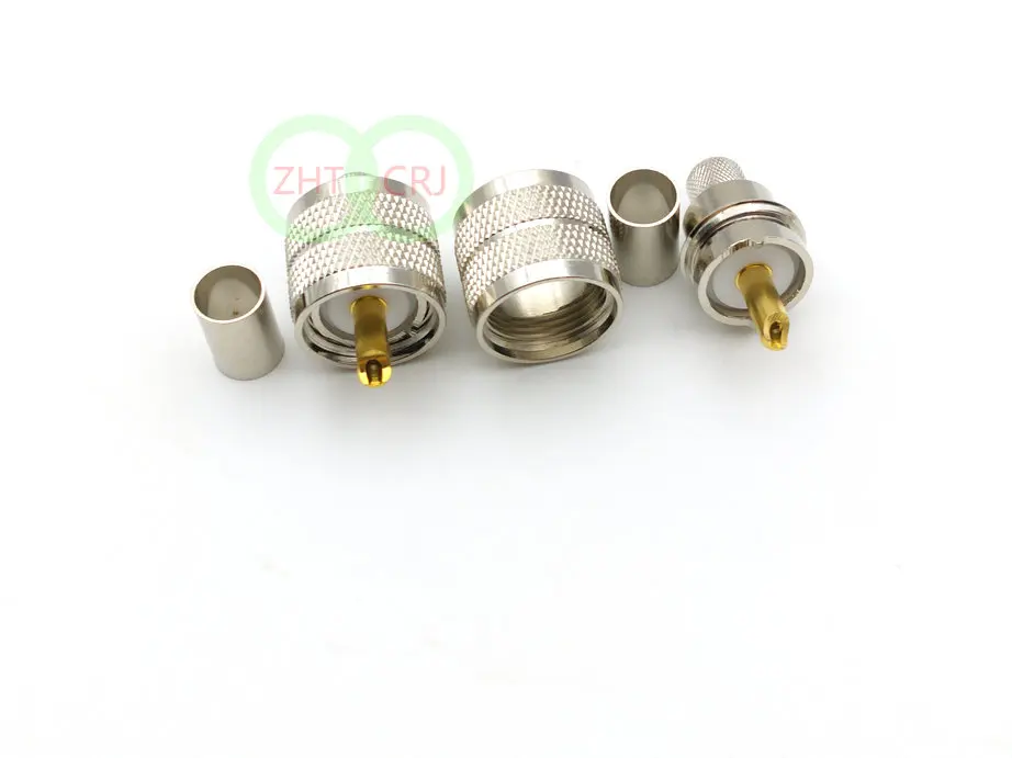 

100 шт., коаксиальные соединители UHF PL259 для кабеля RG6