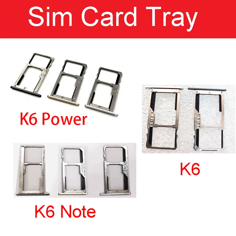 

Sim Card Holder Tray For Lenovo Vibe K6/K6 Note K53a48/K6 Power K33a42 Sim Card Reader Slot Adapter Socket Repair Part