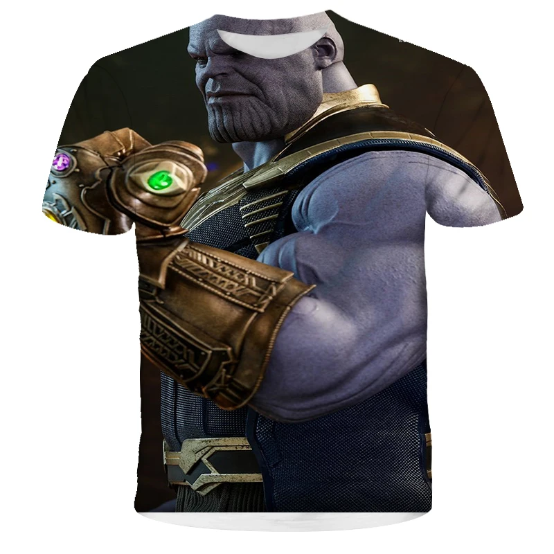 

Thanos Kids Print T-Shirt Harajuku Anime Avatar Kids Clothes Round Neck Print Cool Breathable Summer 4T-14TClothes ForTeenagers