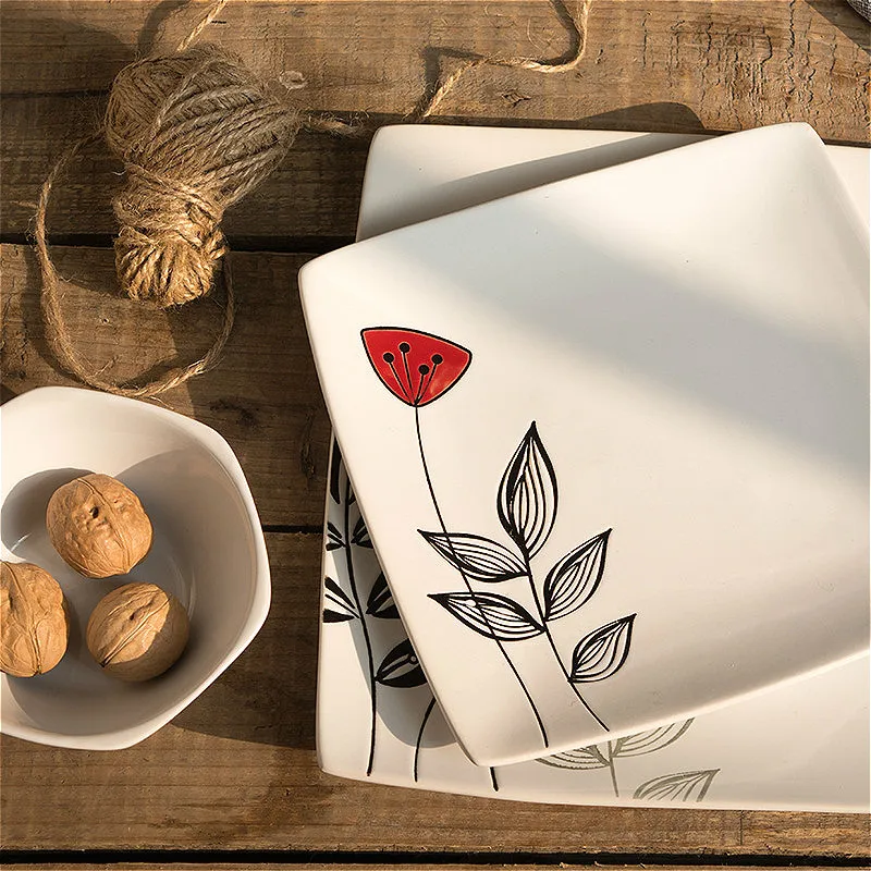 Японская керамическая стандартная посуда фарфоровые тарелки для стейка торта