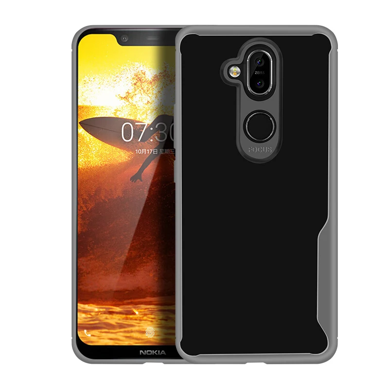 Матовый силиконовый чехол с рамкой для Nokia 1 2 8 7 6 3 5 Plus 4 X6 X7 X71 X3 противоскользящий